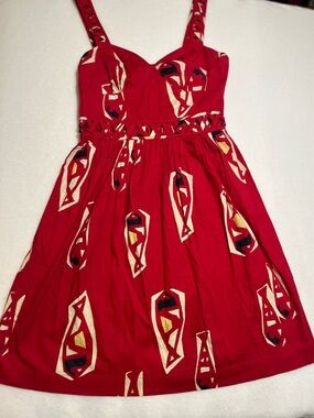 french connection red sequin dress Red Sequin Striped French Connection Dress
